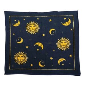 Vintage Biederlack Celestial Throw Blanket